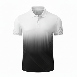 Camiseta de Golf Personalizada Ligera de Punto, Mezcla de Poliéster y Elastano, Elástica, Transpirable, Estampada para Hombre - Product Image 4