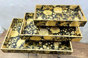 Bandeja de servicio impresa de último diseño para uso en restaurantes y bodas disponible en bandeja de servicio de madera de suministro al por mayor de FWE - Product Image 3