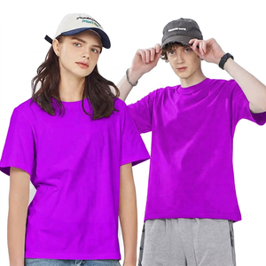 เสื้อยืดคอกลมแขนสั้นผ้าฝ้ายเรียบ ทรงปกติ สีพื้น ผ้าเจอร์ซีย์ถัก สวมใส่ได้ทั้งชายและหญิง สีขาว สีดำ - Product Image 5