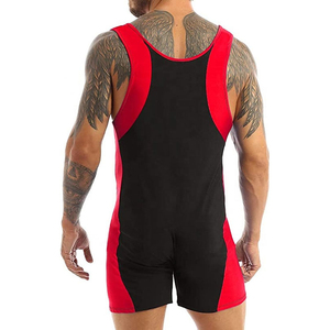 Combinaison de lutte pour homme, ajustée, extensible, en spandex et polyester, vêtements de sport compressifs, vêtements d'entraînement de lutte pour adulte, vêtements de sport pour homme - Product Image 3