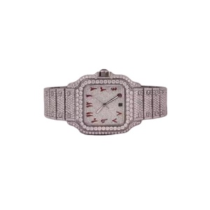 Montre diamant de luxe à la demande pour anniversaire de mariage et cadeau pour homme Montre diamant complète en vente à l'exportation depuis l'Inde - Product Image 1