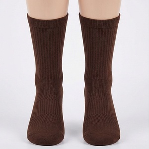 High Quality Unisex Crew Plain Knit Embroidery <b>Socks</b> Custom Logo Breathable Athletic Casual Durable Soft Customized Color Pair - Product Image 1