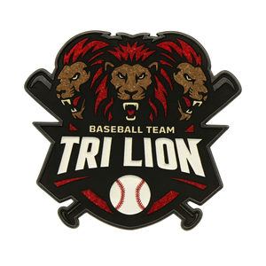 Pins échangeables personnalisés en émail avec logo d'équipe sportive en métal, mascotte de l'équipe, sur le thème du baseball - Product Image 3