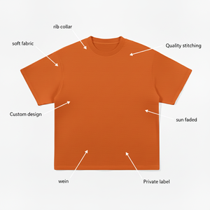 Camiseta Personalizada con Estampado DTG, Lavada, de Algodón Grueso, Estilo Casual, Manga Corta, para Hombre - Product Image 6