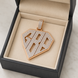 Men's Hip Hop 925 <b>Silver</b> Iced two tone Gold Plated Name Pendant Custom Logo Moissanite Diamond Letter Shape Rapper Fine Jewelry - Product Image 5