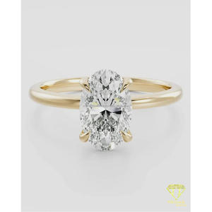 Anillo Solitario de Diamante Cultivado en Laboratorio, Exclusivo y de Lujo, Chapado en Oro, Elegante Joya de Compromiso y Boda para Mujer, Regalo Premium - Product Image 5