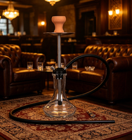 Shisha Chicha Stainless Steel Perak, Dapat Dikustomisasi, Ukuran Besar, untuk Bar KTV, Pipa Shisha Kaca, Outlet Asap, Hookah