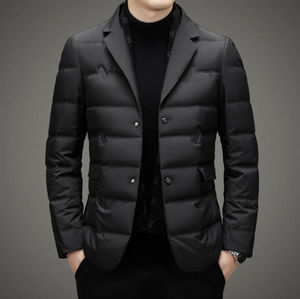 Nouvelle Veste en Velours Côtelé Double Boutonnage pour Hommes d'Âge Moyen, Tendance, Chaude et Confortable pour l'Hiver – Veste de Costume d'Hiver pour Papa - Product Image 4