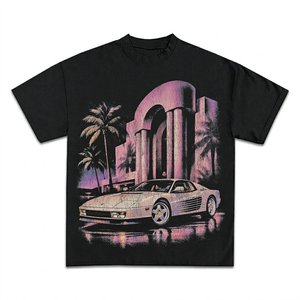 Nuevas camisetas personalizadas con logo DTG para hombre, rojas, de alta calidad, para moda urbana de verano, transpirables, para usar como ropa exterior, con cuello redondo. - Product Image 1