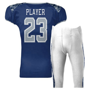 Conjunto de Uniforme de Fútbol Americano Personalizado, Blanco/Rojo, Sin Mangas, Cuello en V, Pantalones de Poliéster que Absorben la Humedad, Cintura Elástica, Personalizado - Product Image 2