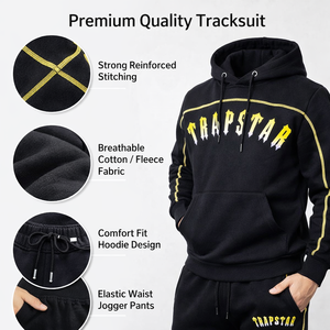 Chándal Deportivo Atlético para Hombre de Último Estilo, Traje Deportivo Cálido de Algodón y Poliéster de Alta Calidad, Chándales Elásticos con Cordón Ajustable de Moda - Product Image 2