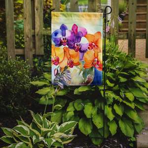 ธงประดับสวนสีน้ำกล้วยไม้หลากสีธงกล่องจดหมายและงานศิลปะสำหรับลานดอกไม้ลานธงแบนเนอร์ - Product Image 2