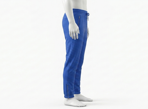 Pantalones Deportivos Elásticos Azules para Hombre, Tejidos en Poliéster 100%, Peso Medio, Transpirables, Ecológicos, de Secado Rápido, con Bolsillos Laterales, Casuales - Product Image 3