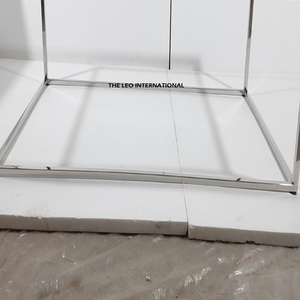 Mesa de Centro de Vidrio de Lujo Nórdico, Moderna y Sencilla, con Base de Metal Plateado, Muebles para Sala de Estar, Cocina y Hogar - Product Image 4