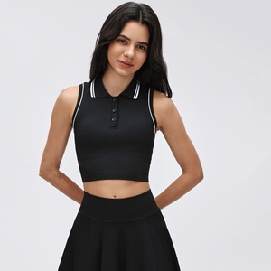 Camisetas de Tirantes Deportivas para Mujer, sin Costuras, de Verano, de Alta Calidad, con Contraste de Color, Sexy, Transpirables, Ajustadas, para Gimnasio y Yoga - Product Image 6