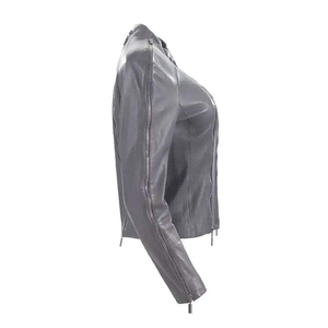 Best Women's Winter Motorcycle Leather <b>Jacket</b> Wholesale Women Leather <b>Jackets</b> - Product Image 4