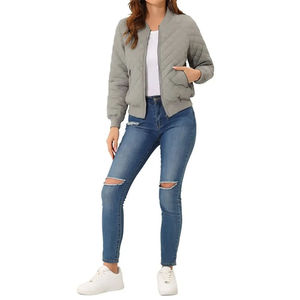 Chaqueta de béisbol personalizada de alta calidad para mujer, novedades de primavera, con estampado de letras, manga larga, estilo casual y corto. - Product Image 2