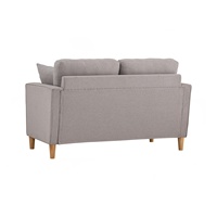 Sofá Seccional Moderno Minimalista de Dos Plazas, Tapizado en Tela, con Estructura de Madera Sólida, Cómodo y Duradero, Ideal para Apartamentos y Hoteles