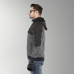 Nouvel arrivage : Sweat à capuche moto personnalisé à grand imprimé en polyester/coton, 380 GSM, coupe oversize, séchage rapide, unisexe, épais, avec 2 protections - Product Image 3