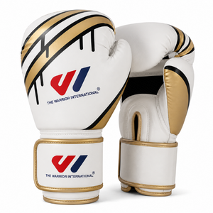 <b>Black</b> Boxing Gloves Breathable Martial Arts Gloves Striped Design Safety Gloves for Sports Training Print <b>Velcro</b> Wrist Strap OEM - Product Image 5