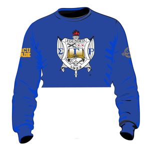 T-shirt court en chenille pour femme Sigma Gamma Rho, design brodé de lettres grecques, haut décontracté à manches courtes, vêtement tendance - Product Image 2
