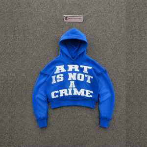 Sweat à capuche oversize respirant en coton French Terry, coupe décontractée, style streetwear, bleu délavé vintage, avec logo SIG imprimé sur le devant. - Product Image 5