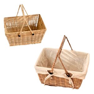 Cesta de Almacenamiento de Mimbre Ecológica con Marco Metálico Reforzado, Cesta con Forro de Algodón y Marco Metálico - Product Image 1