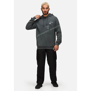 Sudadera con Capucha Personalizada de Invierno, Lavado Ácido, Impresión Digital, 100% Algodón Felpa, Estilo Vintage para Hombre, Transpirable y de Secado Rápido - Product Image 4