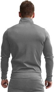 Ensembles de survêtements décontractés à fermeture éclair intégrale pour le sport et le jogging, ensembles de tenues de course athlétiques 2 pièces avec poches zippées - Product Image 6