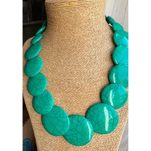 Collier en bois et résine pour cadeaux de fête, accessoires de mode en cristal - Product Image 4