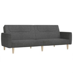 Sofá Cama de 2 Plazas en Gris Oscuro, 100% Poliéster, con Madera y Espuma - Product Image 2
