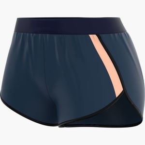 กางเกงขาสั้นผู้หญิงเอวสูงยืดได้สบายๆเสื้อผ้าฤดูร้อนสีดำและสีขาวสไตล์แฟชั่นสำหรับชายหาด - Product Image 3