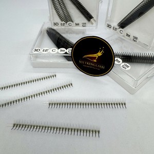 Extensiones de Pestañas Preformadas al por Mayor, Pelo Sintético, Ultra Speed Fan, Longitud Mixta 7-20mm, Curvatura C/DD/L/M, Negro Mate, Logotipo Personalizado - Product Image 3