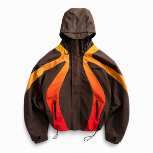 Blouson Bomber Unisexe Personnalisé en Toile Imperméable et Coupe-Vent avec Capuche et Fermeture Éclair pour l'Hiver – Style Urbain - Product Image 1