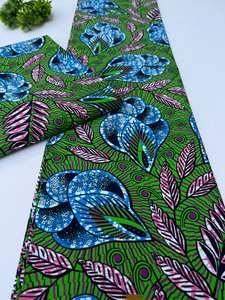 Tela Africana de Algodón 100% con Estampado de Cera y Ankara, Colores Intensos, Diseños Únicos para Ropa, Manualidades y Accesorios - Product Image 3