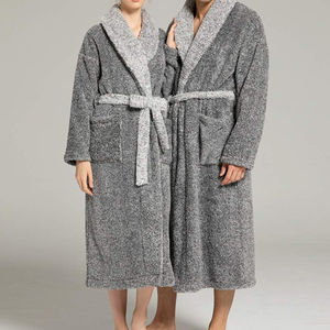 Peignoir long en molleton éponge pour femme, 100 % polyester, longueur genou, confortable et de haute qualité, idéal pour la maison et l'hôtel - Product Image 5