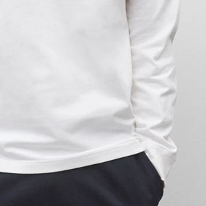 Camiseta de Manga Larga para Hombre, Estilo Casual y Moderno para Uso Diario, Cuello Redondo, Diseño Clásico Liso, Corte Holgado, Algodón/Poliéster, Precio al por Mayor - Product Image 3