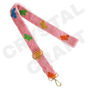 Sangle de sac à main brodée de perles, bandoulière en perles de rocaille, ceinture de remplacement pour sacs, accessoire personnalisé pour les équipes sportives, ceinture de supporter pour le jour du match - Product Image 6