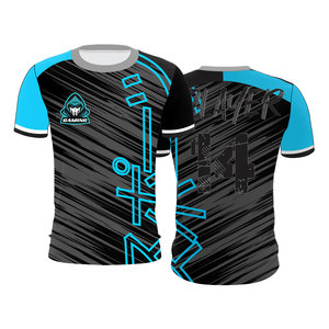 Maillot de sport personnalisé Fire Skull pour hommes, noir et orange, impression par sublimation, séchage rapide, 100% polyester, col rond, vêtements de sport d'équipe - Product Image 6