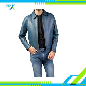Chaqueta de Cuero de Cordero Auténtico para Hombre, Estilo Clásico Vintage, Informal para Uso Diario, para Motociclistas, para Todas las Temporadas - Product Image 3
