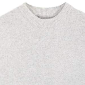 Pull en maille gris chiné en coton doux de qualité supérieure, décontracté et confortable, à manches longues, coupe décontractée pour le quotidien - Product Image 4