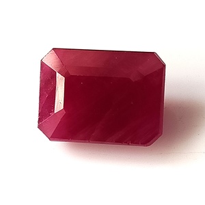 พลอยทับทิมแอฟริกันธรรมชาติ 7.25 กะรัต ทรงเหลี่ยมมรกต - Product Image 2