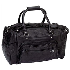 Sac de sport en cuir PU avec logo personnalisé, grande capacité, pour le sport, les voyages, le camping, les week-ends, sac à bagages imperméable et écologique - Product Image 5