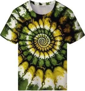 เสื้อยืดผ้าฝ้ายแท้ 100% น้ำหนักเบา พิมพ์ลายมัดย้อม ทรงหลวมสำหรับผู้ชาย ผลิตโดยผู้ผลิตเสื้อยืดคุณภาพสูง รับผลิตเสื้อยืดตามแบบสำหรับผู้ชาย - Product Image 6