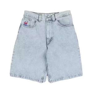 กางเกงขาสั้นเดนิมสีอ่อนสไตล์ลำลอง ทรงตรง ระบายอากาศได้ดี ผ้าฝ้าย 100% ปักลายตามสั่ง ปักโลโก้แบบทอ - Product Image 3