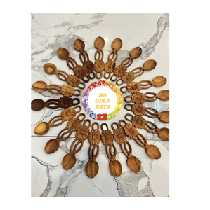 Cuchara de madera vietnamita hecha a mano para especias, utensilio de cocina para mezclar condimentos, vajilla rústica elaborada en Vietnam - Product Image 5