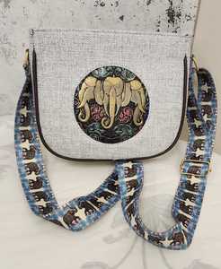 Women Embroidered Crossbody <b>Shoulder</b> Bag PU Purse Zipper Closure Adjustable <b>Strap</b> for Daily Travel - Product Image 3