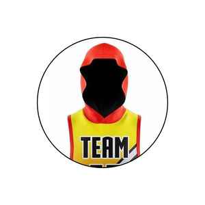 Maillot de football 7V7 personnalisé sublimé à capuche sans manches, joueur 47, jaune et rouge, unisexe, séchage rapide, toutes saisons, adulte - Product Image 2