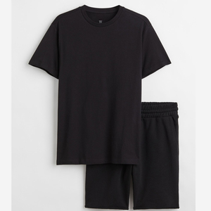 Nuevas Llegadas, Conjuntos de Camisetas de Dos Piezas Unisex, 100% Algodón, Color Sólido, Manga Corta, Logotipo Personalizado, 2026 - Product Image 1