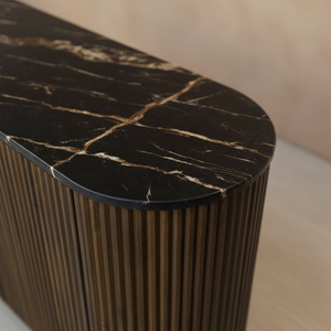 Buffet de salon PKP moderne en bois naturel, écoresponsable, avec 4 portes battantes et 2 tiroirs, pour le Vietnam - Product Image 5